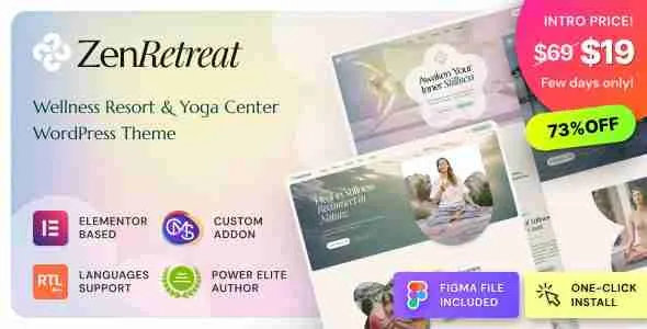 Zen Retreat: a Minimal Spa & Yoga Site Blueprint