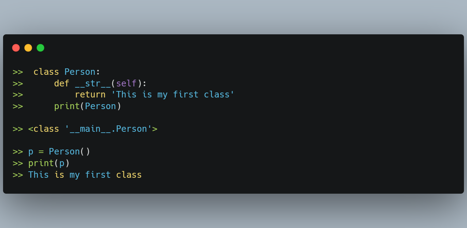 Creating and Instantiating a class in Python