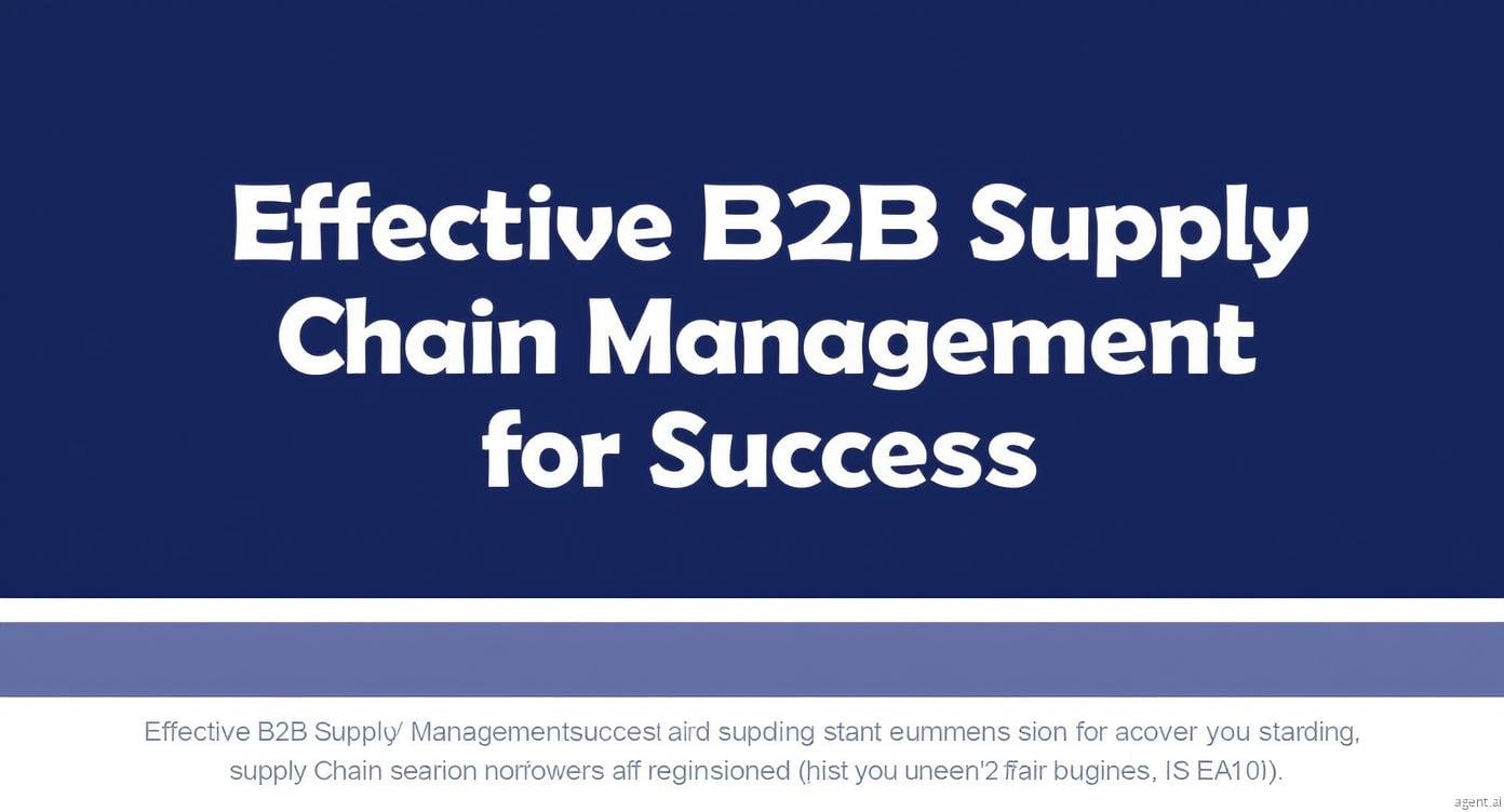 Strategies for Effective B2B Supply Chain Management