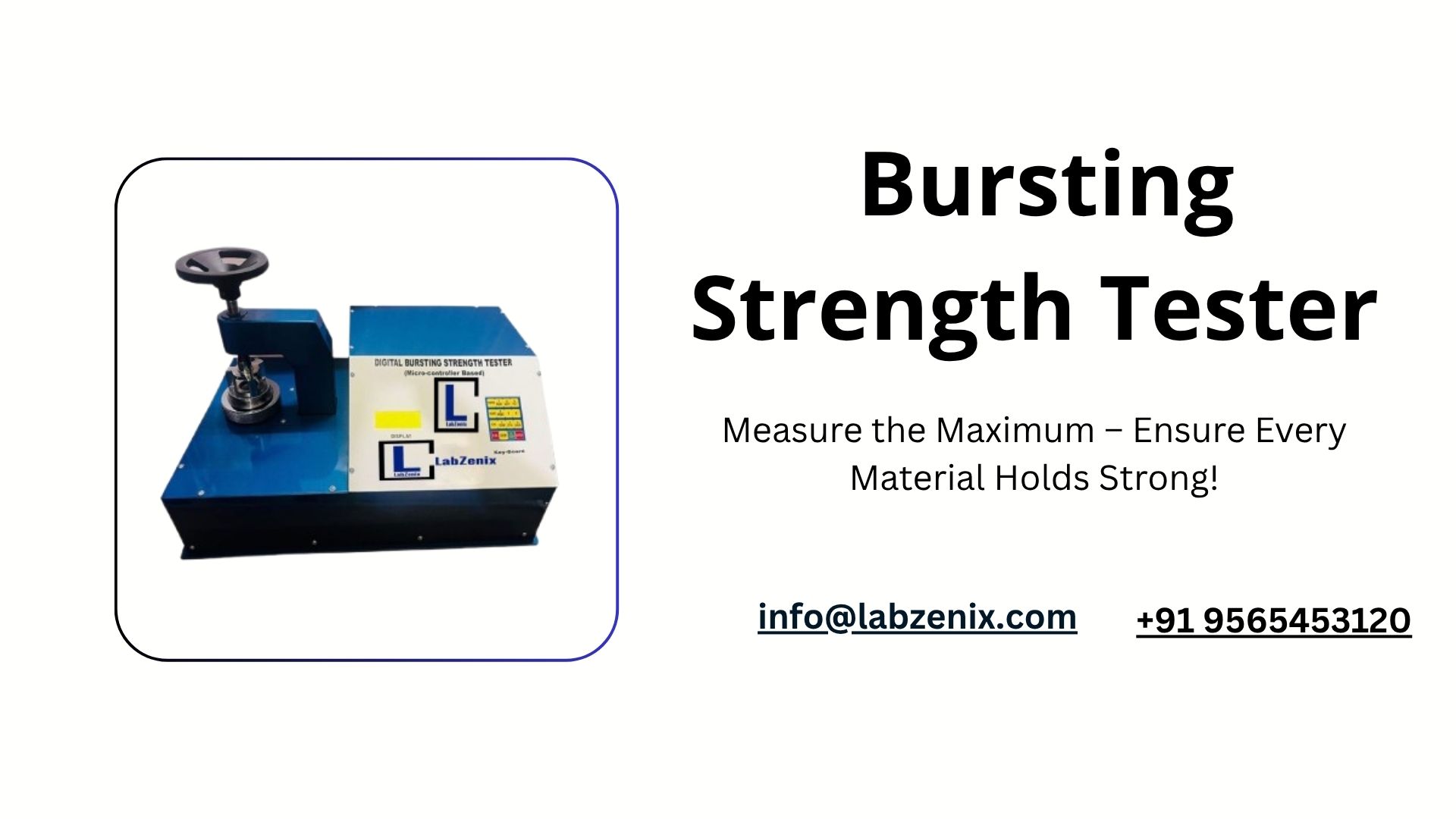 Measure Durability the Smart Way – Labzenix Bursting Strength Tester