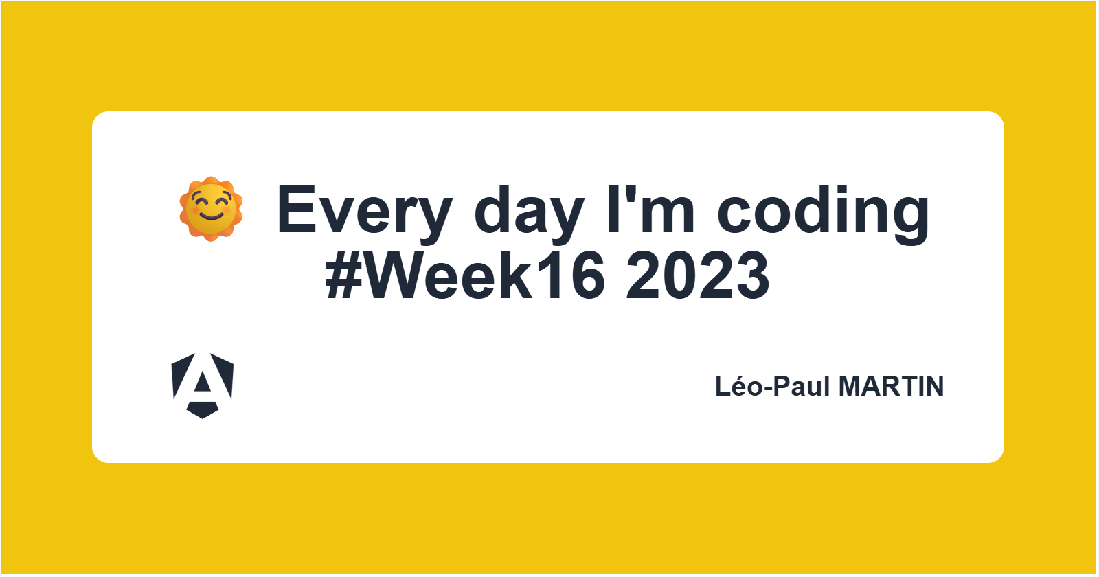 🌞 Every day I'm coding #Week16 2023