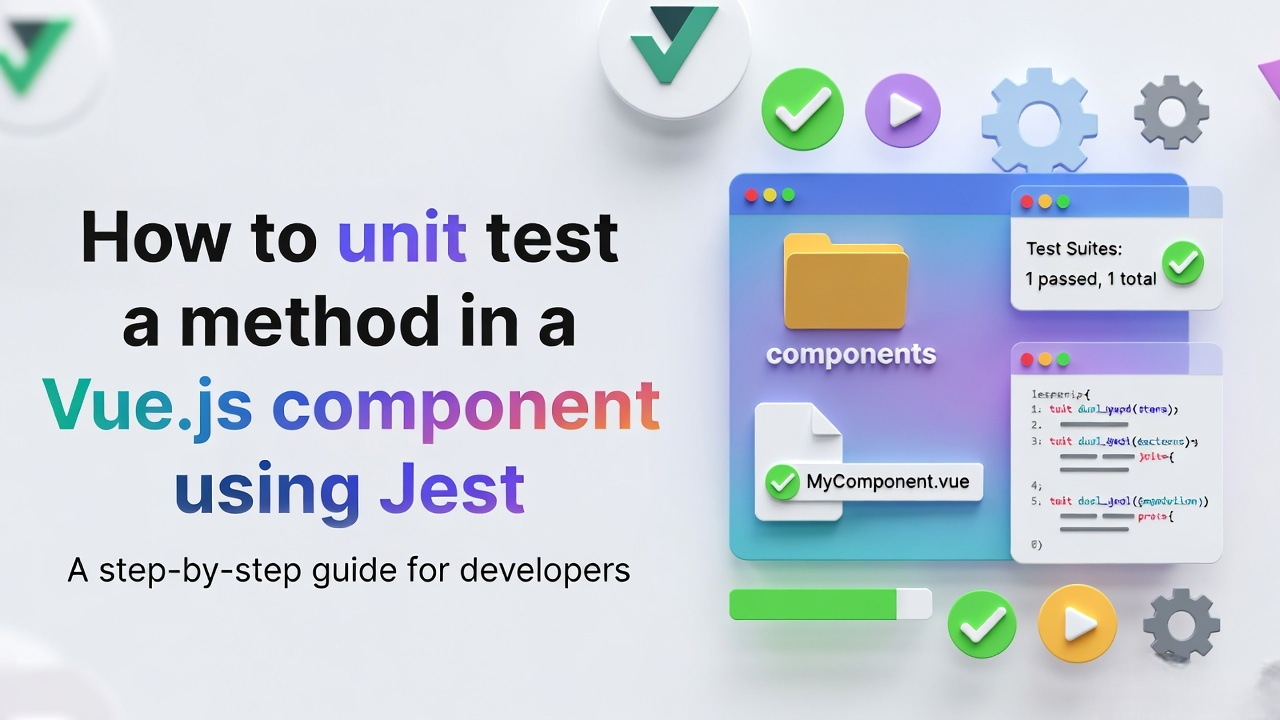 How to unit test a method in a Vue.js component using jest