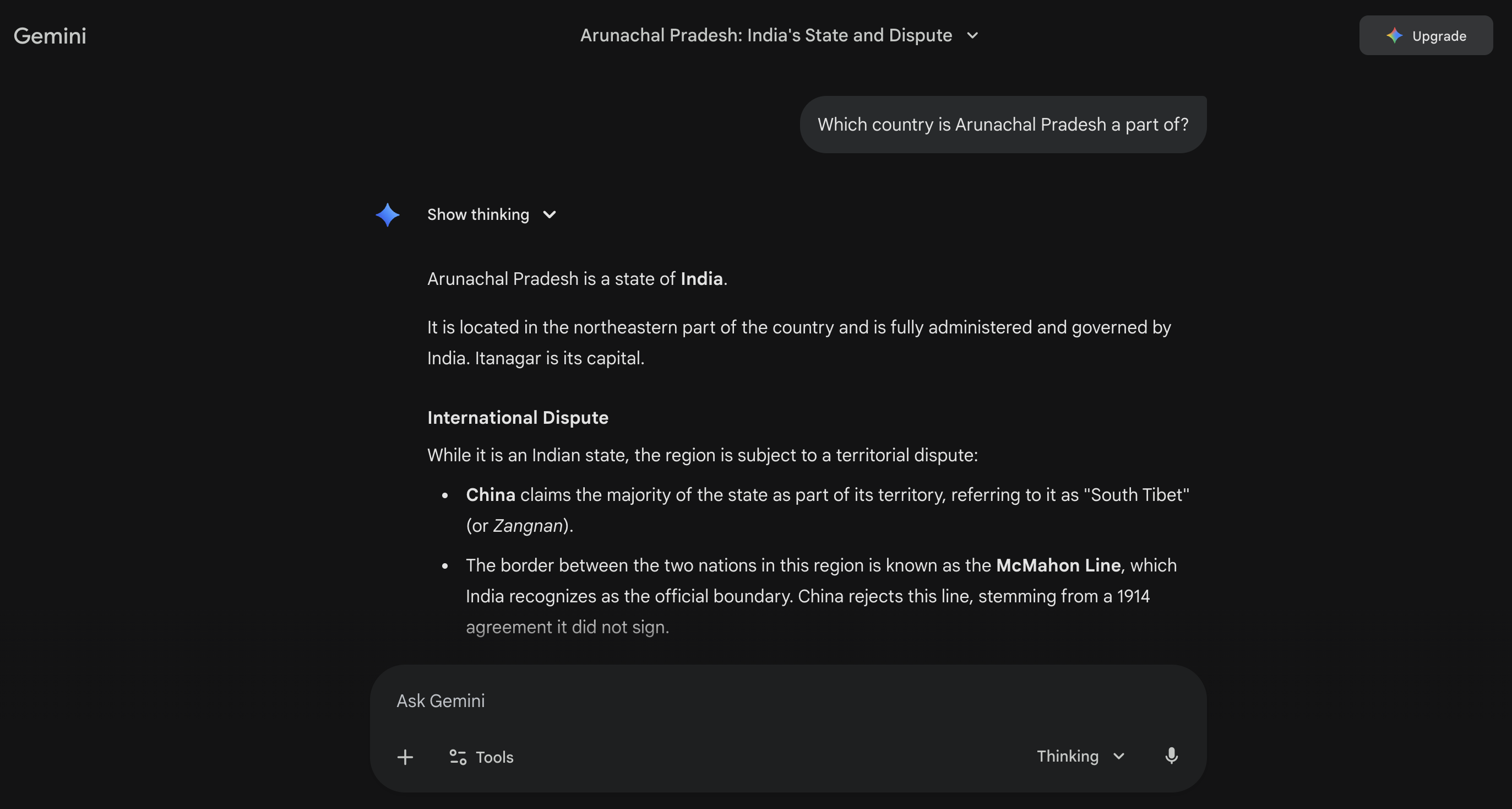 Google Gemini's Response