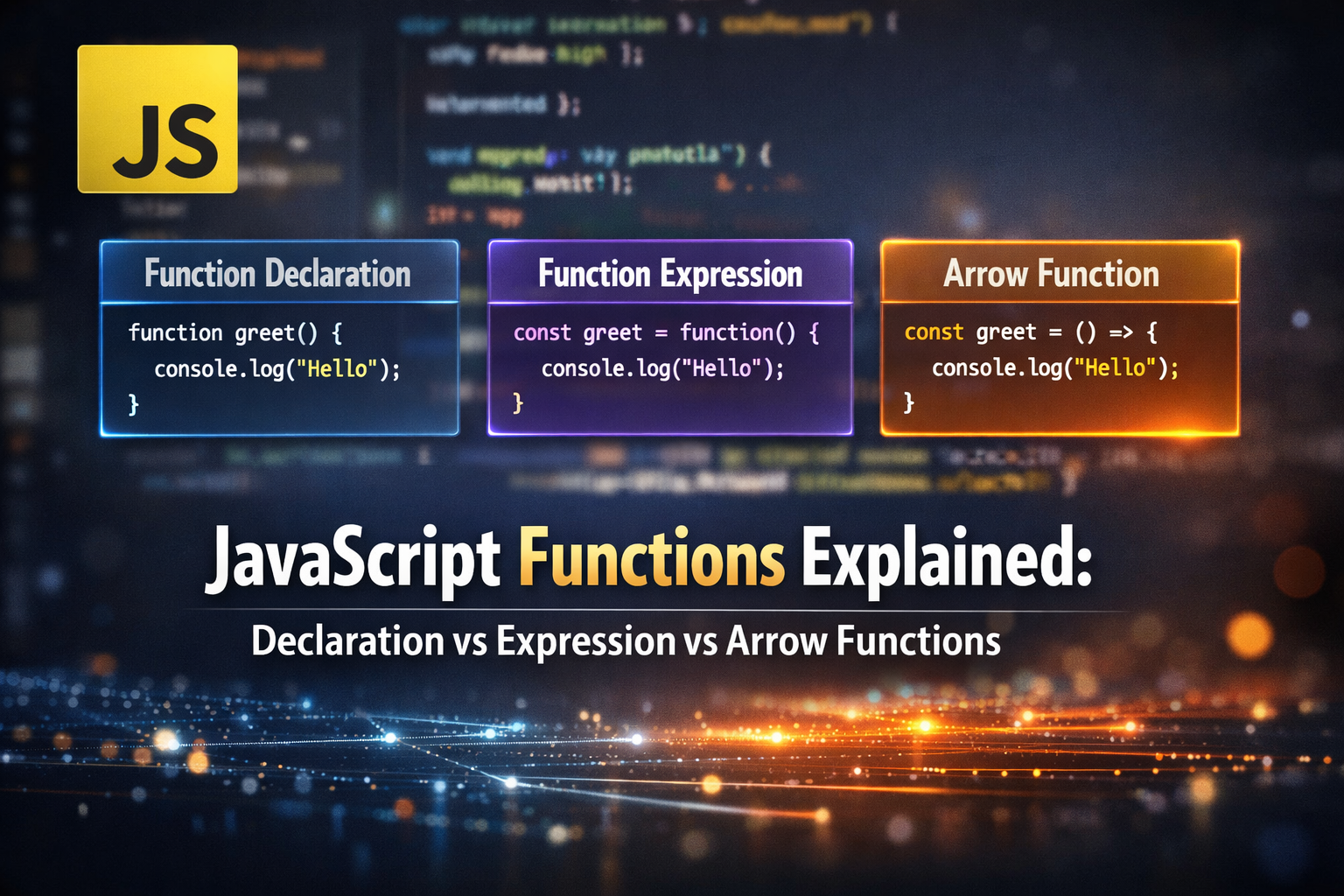 JavaScript Functions Explained: Declaration vs Expression vs Arrow Functions