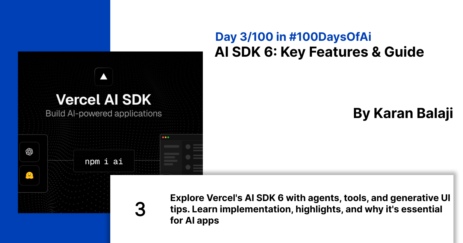 Day 3/100: AI SDK 6: Key Features & Guide