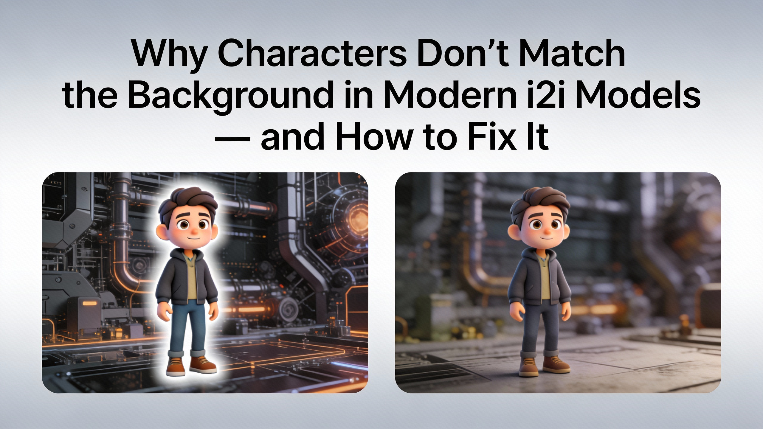 Why Characters Don't Match the Background in Modern i2i Models