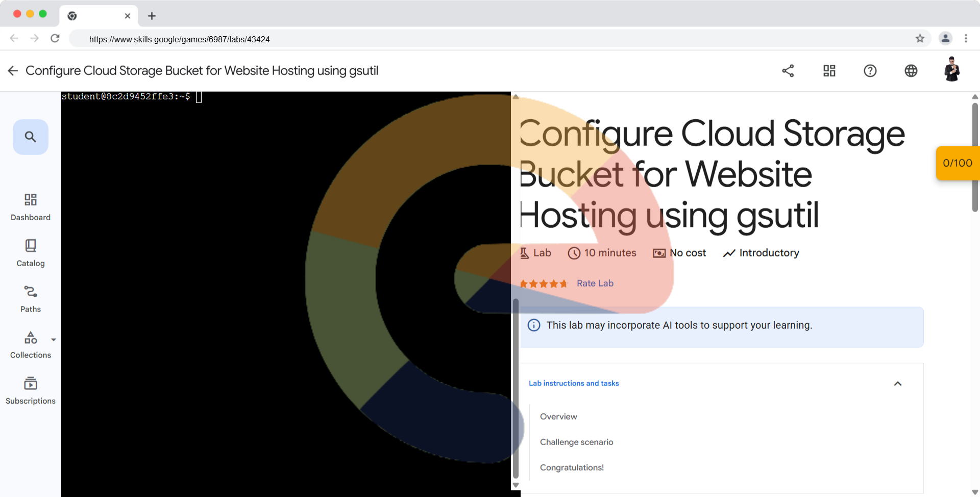 Configure Cloud Storage Bucket for Website Hosting using gsutil