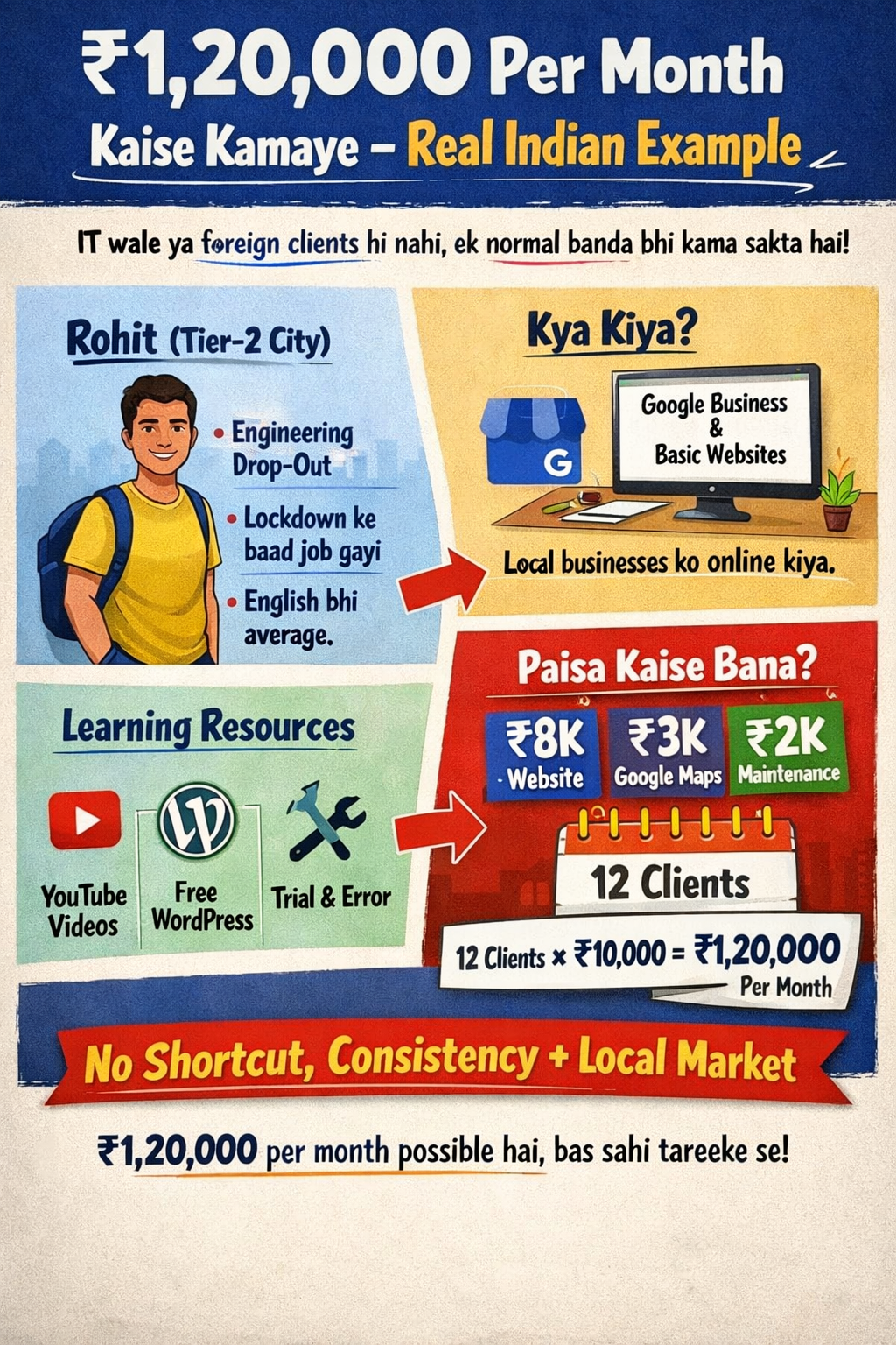 ₹1,20,000 Per Month Kaise Kamaye – Real Indian Example