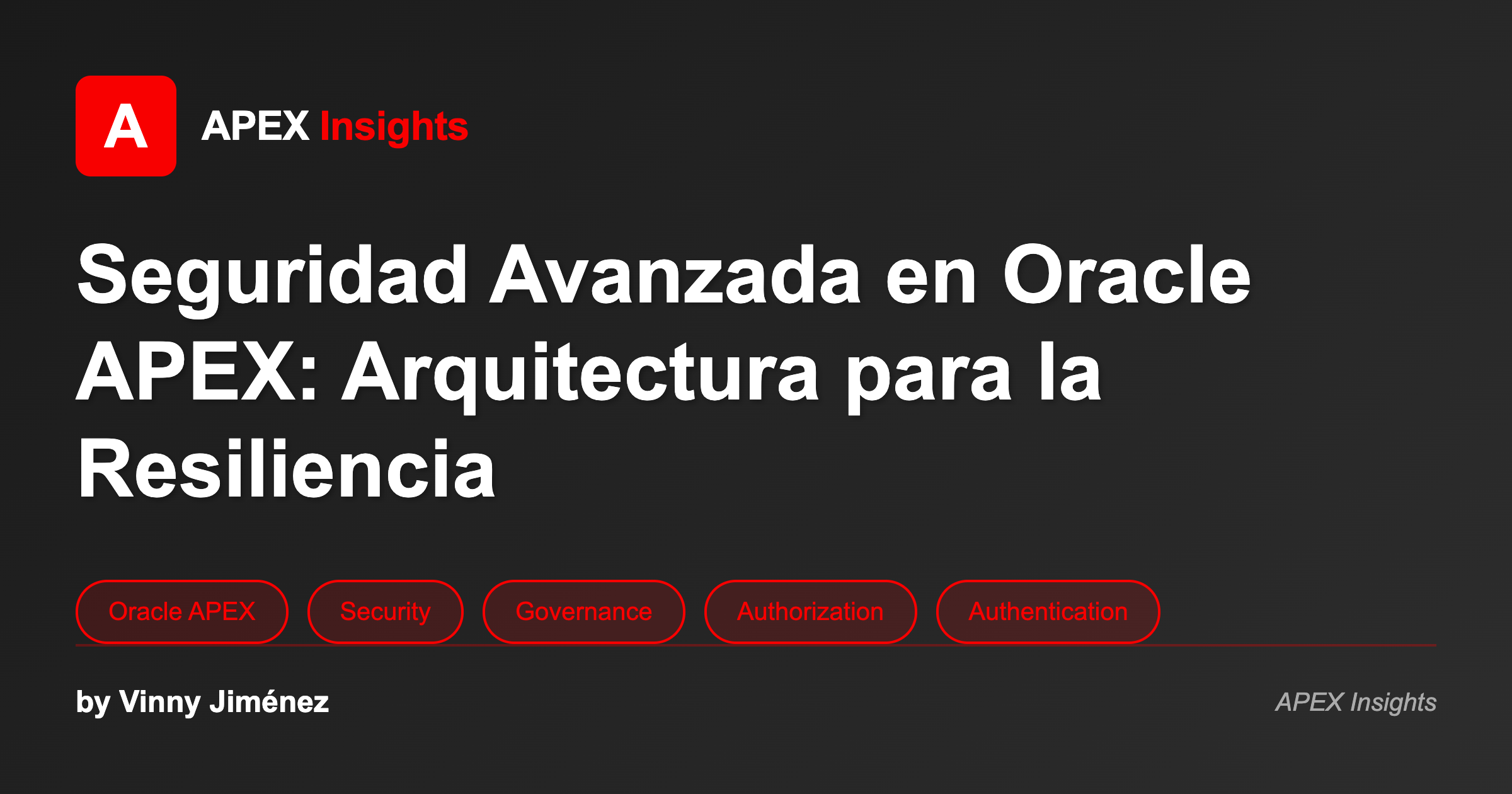 Advanced Security in Oracle APEX