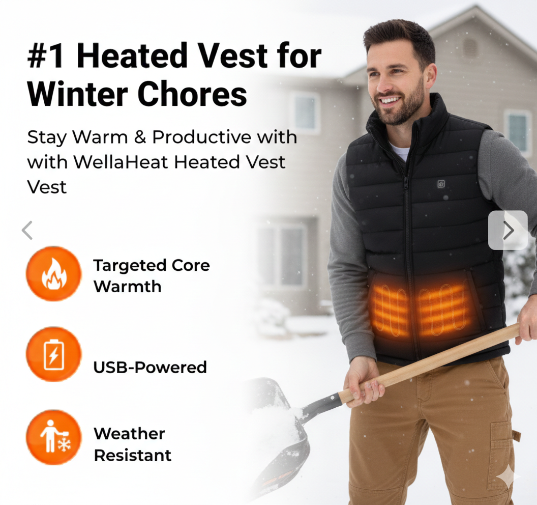 WellaHeat Heated Vest Winter Cold Protection Review