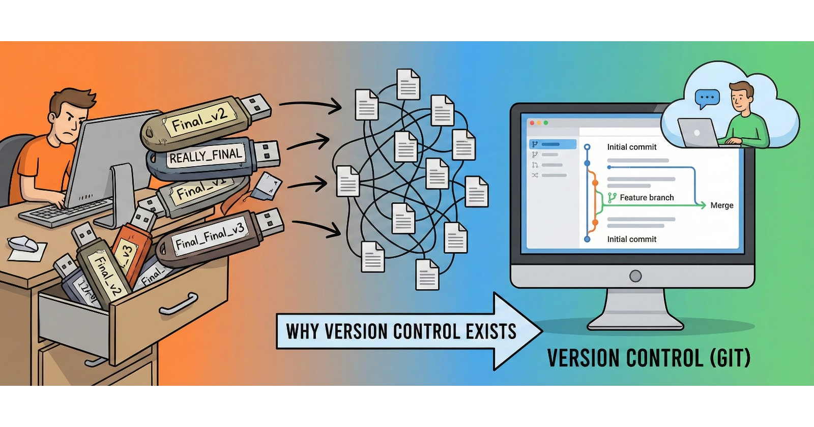 Why Version Control Exists: The Pendrive Problem