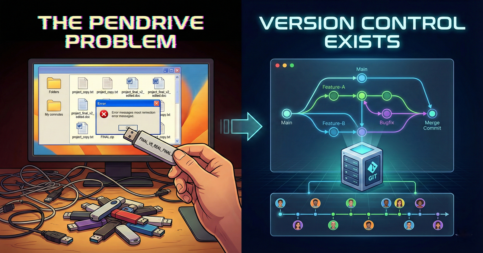 Why Version Control Exists: The Pendrive Problem