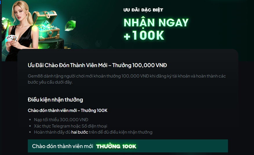 Gia nhập GEM88 và nhận ưu đãi hấp dẫn