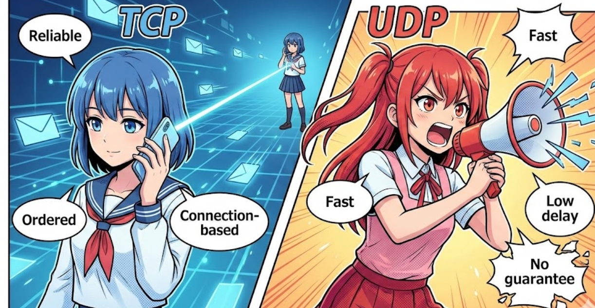 TCP vs UDP (and HTTP): Explained in a Simple Real-Life Way