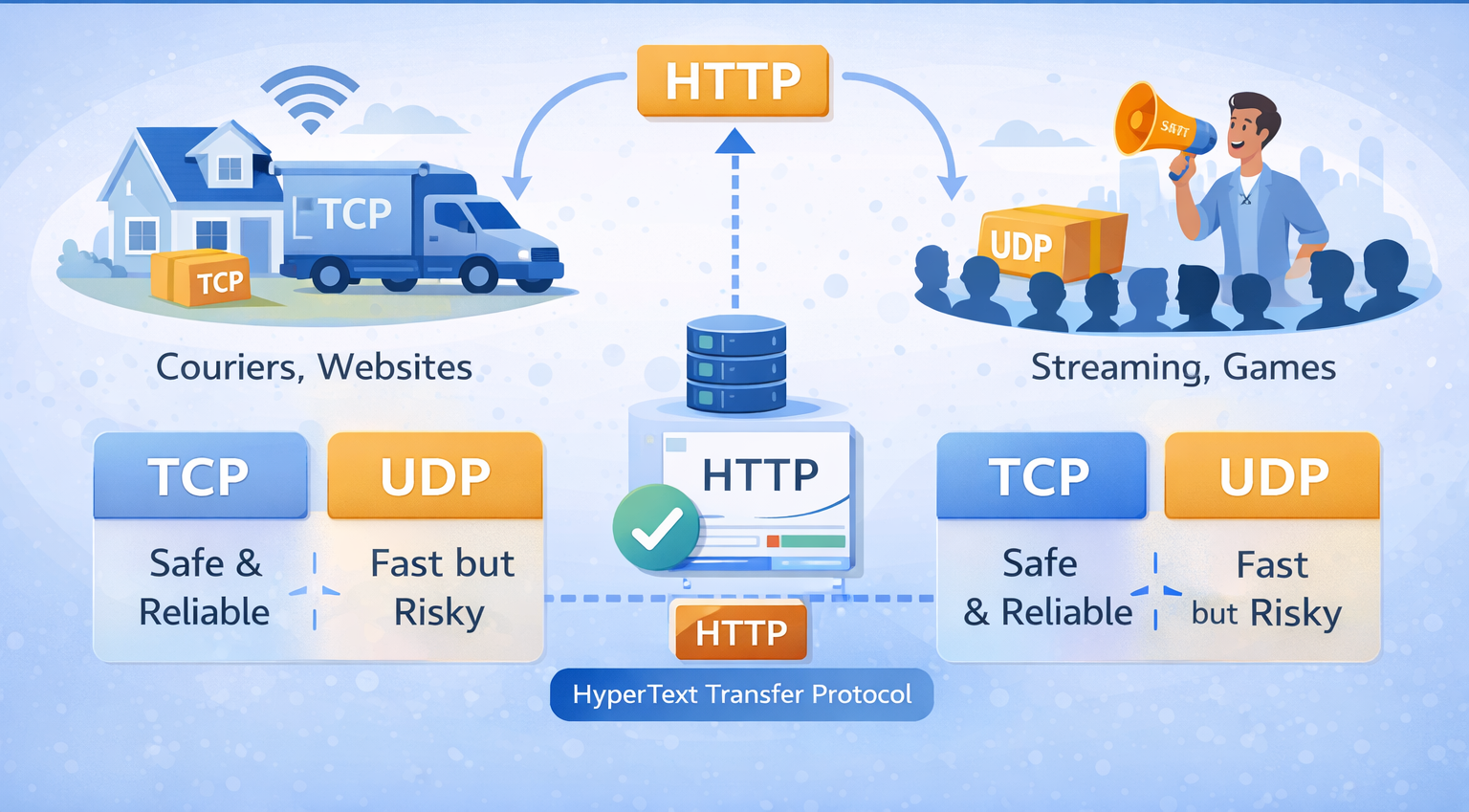 TCP vs UDP: When to Use What, and How TCP Relates to HTTP