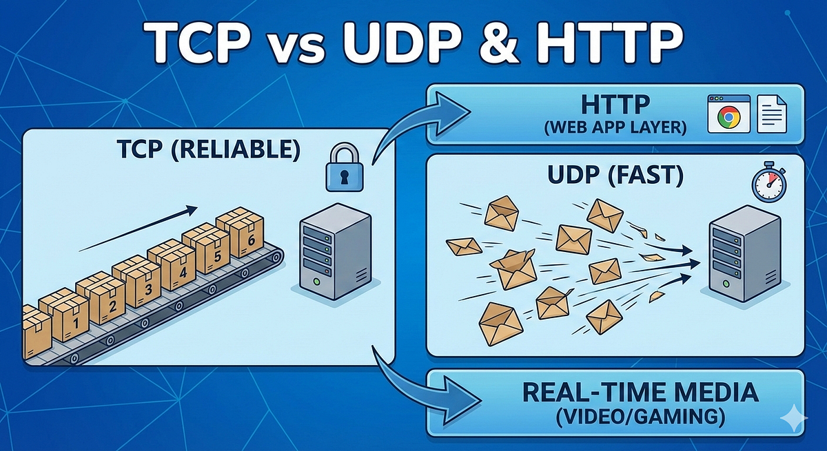 TCP vs UDP: When to Use What, and How TCP Relates to HTTP