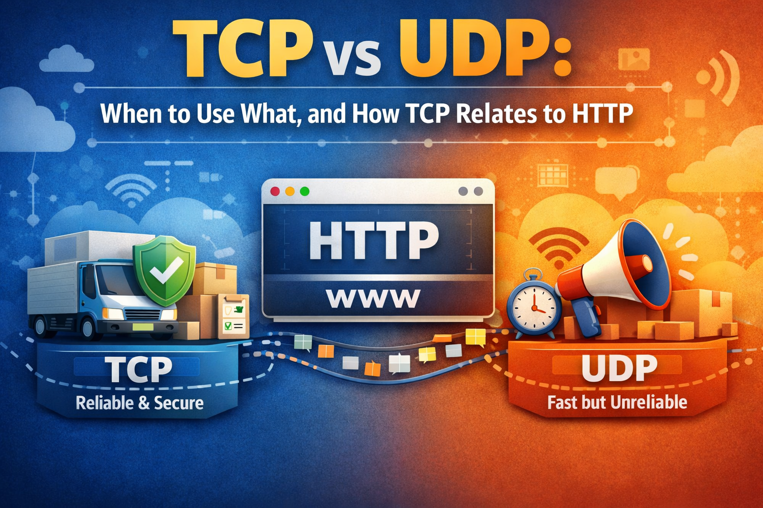 TCP vs UDP: When to Use What, and How TCP Relates to HTTP
