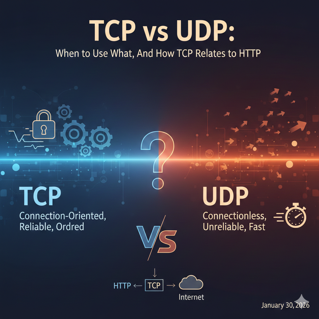 TCP vs UDP: When to Use What, and How TCP Relates to HTTP