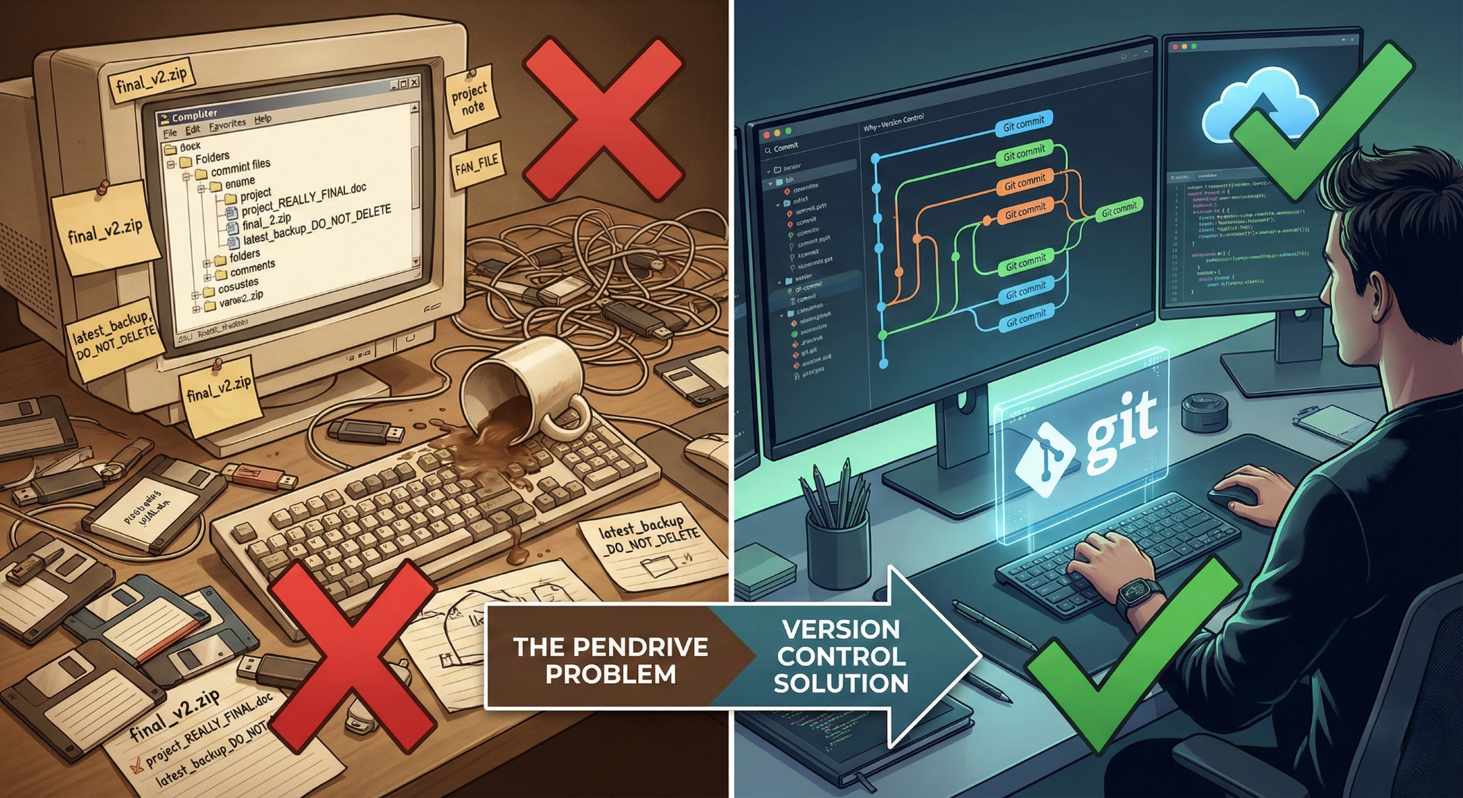 Why Version Control Exists: The Pendrive Problem