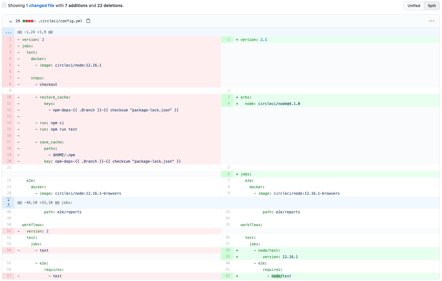 Change commit