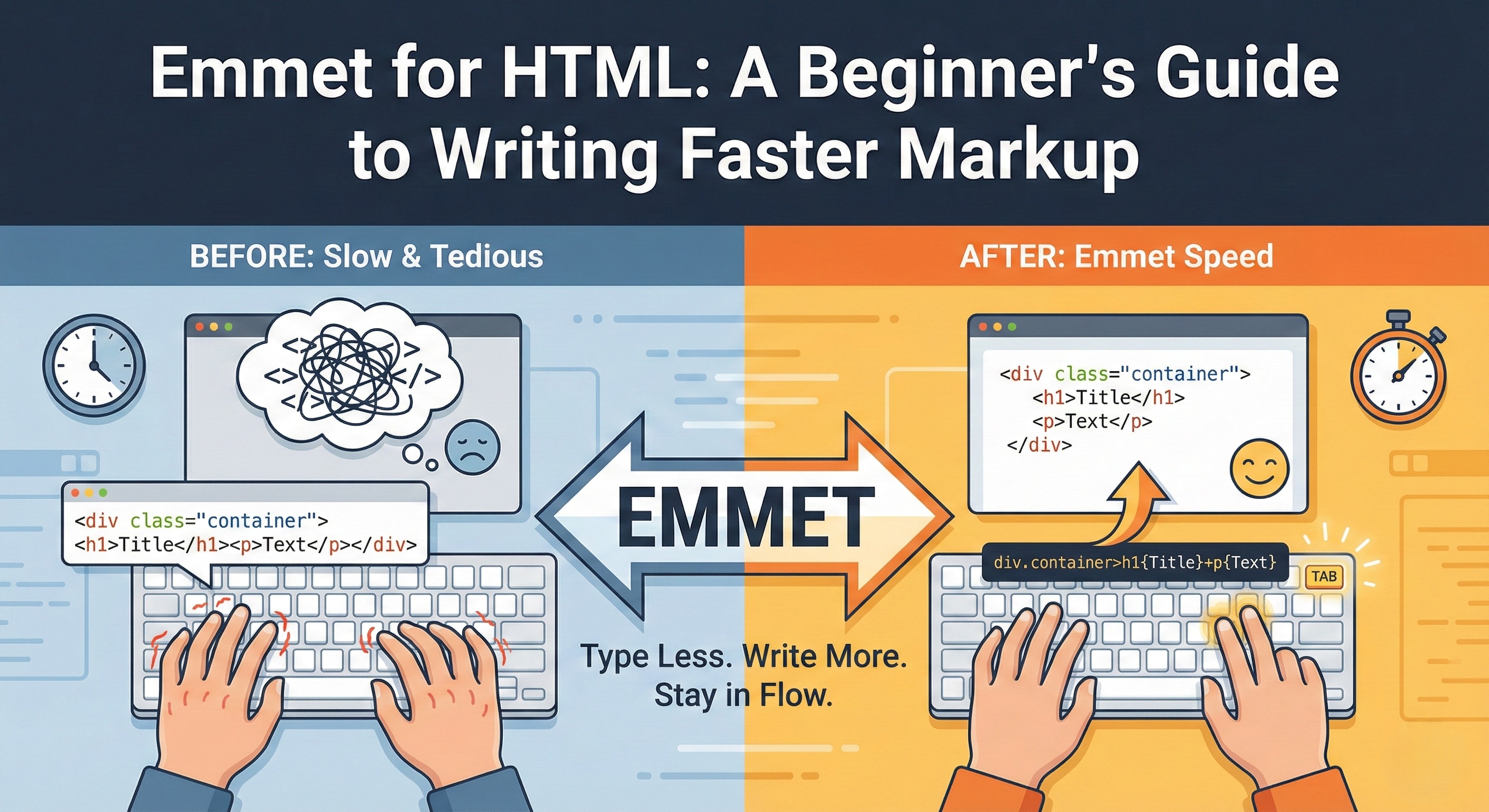 Emmet for HTML: A Beginner’s Guide to Writing Faster Markup