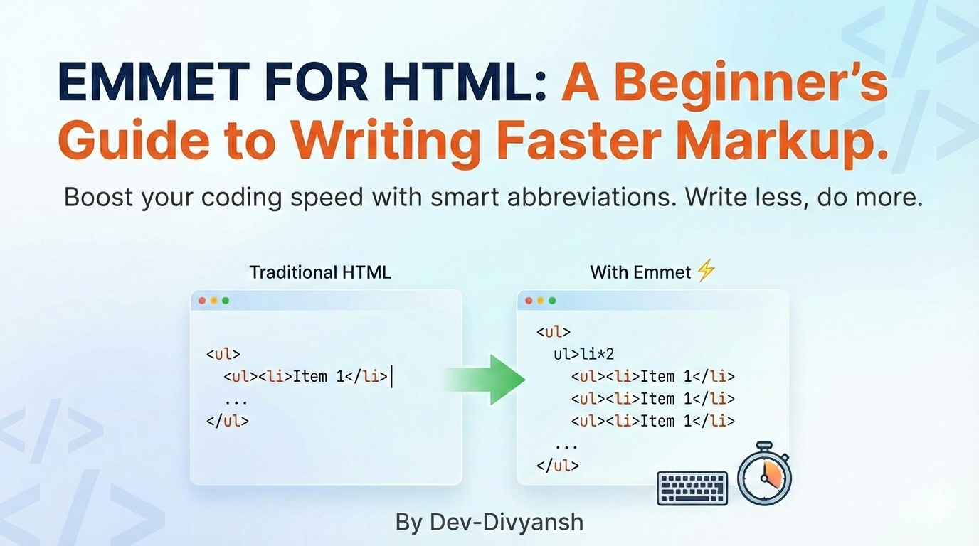 Emmet for HTML :  A Beginner’s Guide to Writing Faster Markup