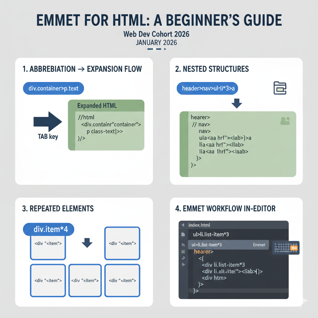 Emmet for HTML: A Beginner’s Guide to Writing Faster Markup