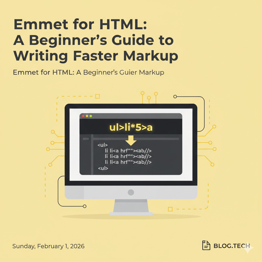 Emmet for HTML: A Beginner’s Guide to Writing Faster Markup