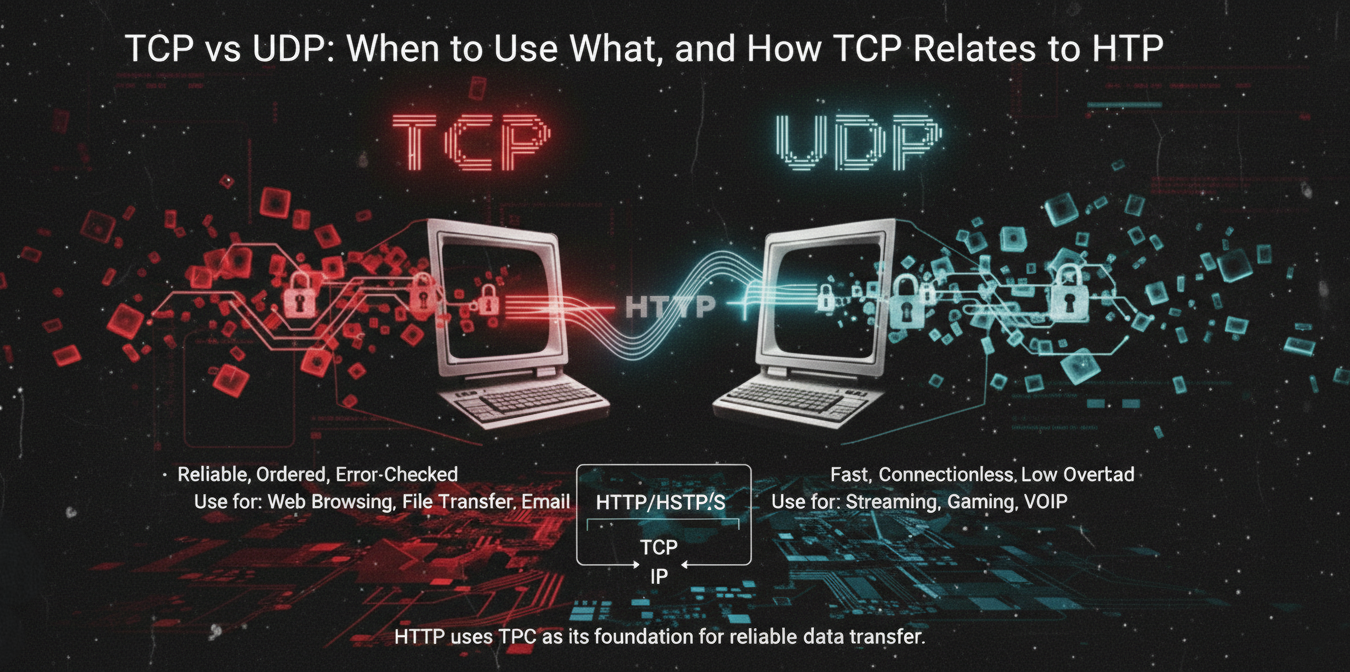 TCP vs UDP: When to Use What, and How TCP Relates to HTTP