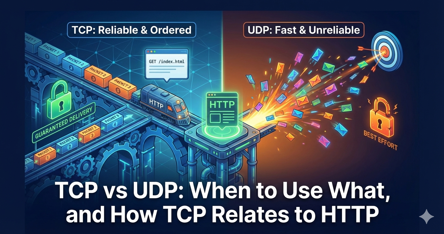 TCP vs UDP: When to Use What, and How TCP Relates to HTTP