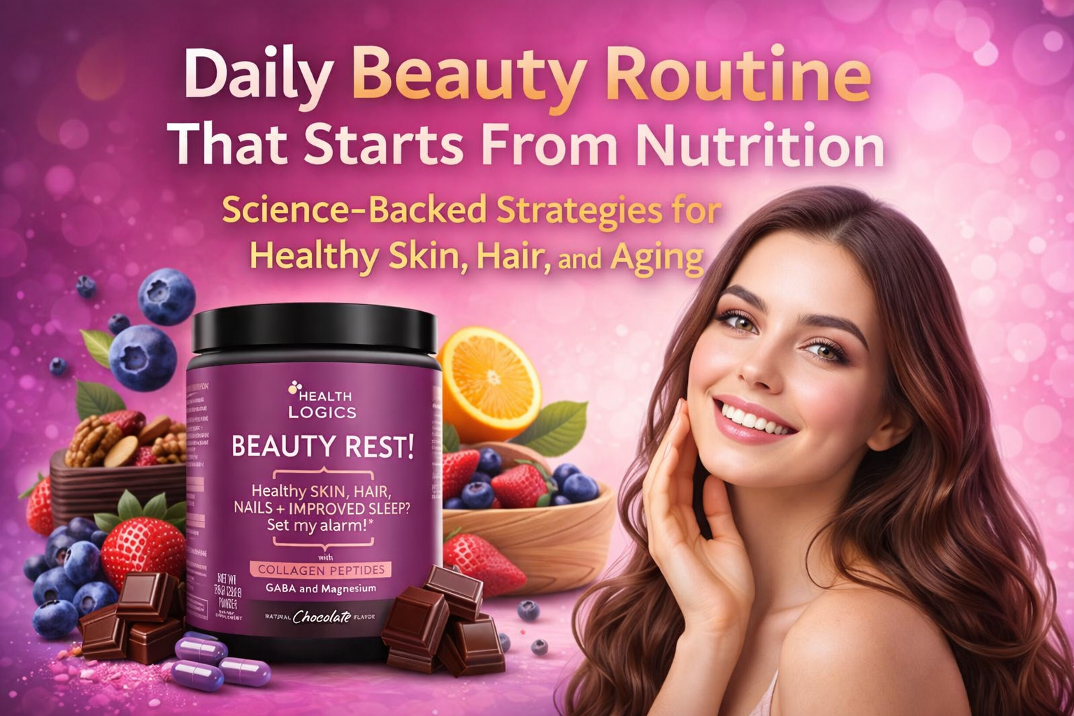 Daily Beauty Routine That Starts From Nutrition: Science-Backed Strategies for Healthy Skin, Hair, and Aging