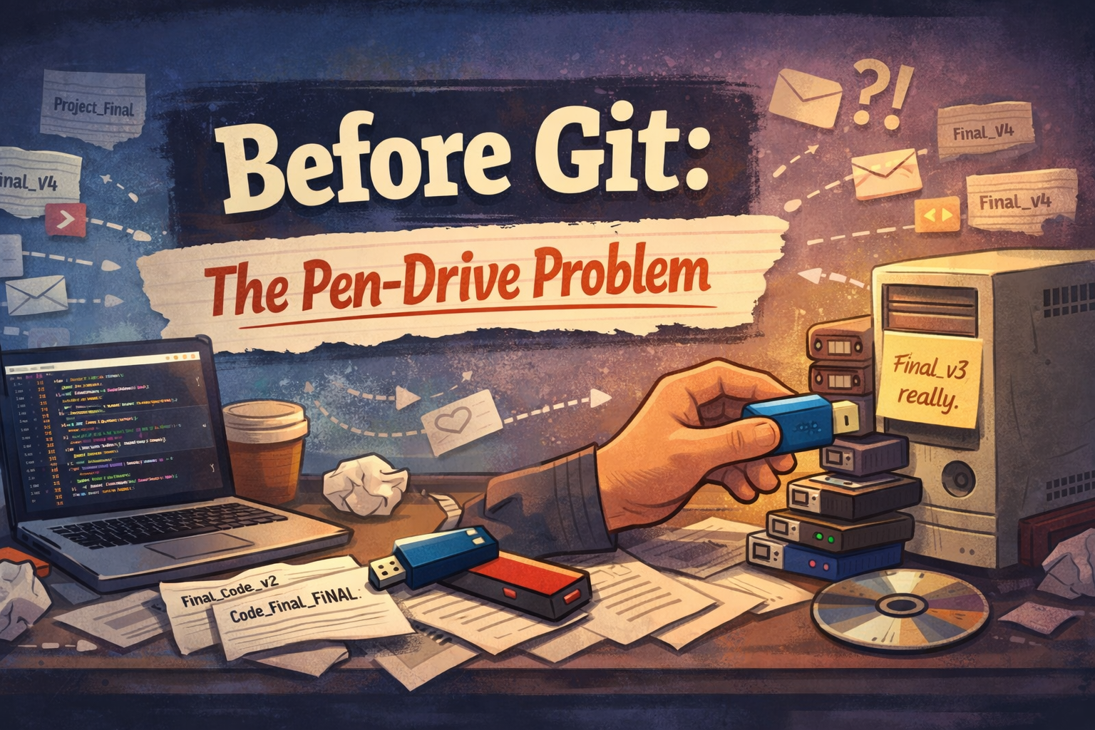 Before Git: Understanding the  Pen-drive Problem