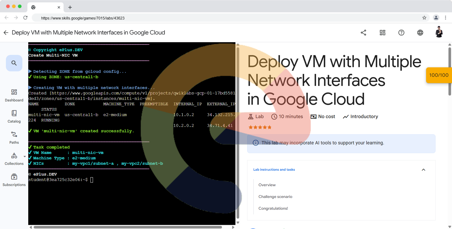 Deploy VM with Multiple Network Interfaces in Google Cloud (Solution)