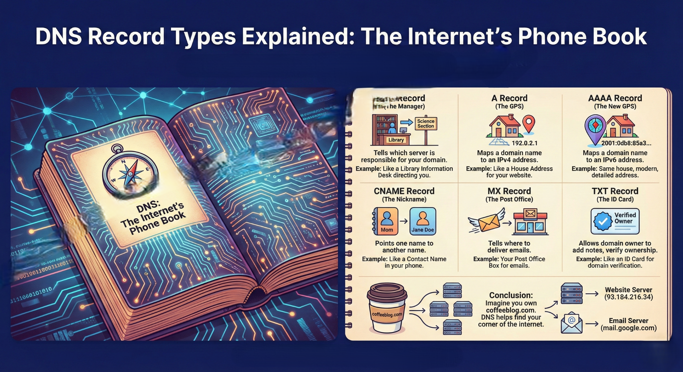 DNS Record Types Explained: The Internet’s Phone Book