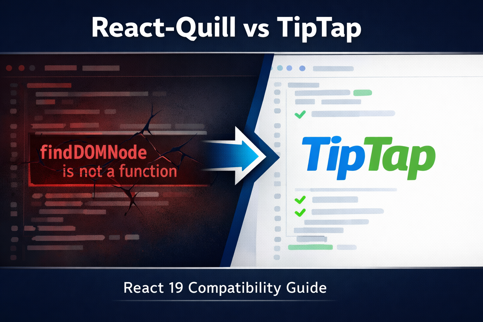 React-Quill Broken on React 19? Switch to TipTap (Step-by-Step Fix)