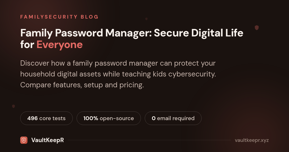 Family Password Manager: Secure Digital Life for Everyone