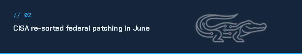 CISA re-sorted federal patching in June