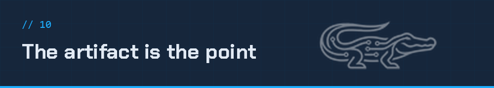 The artifact is the point