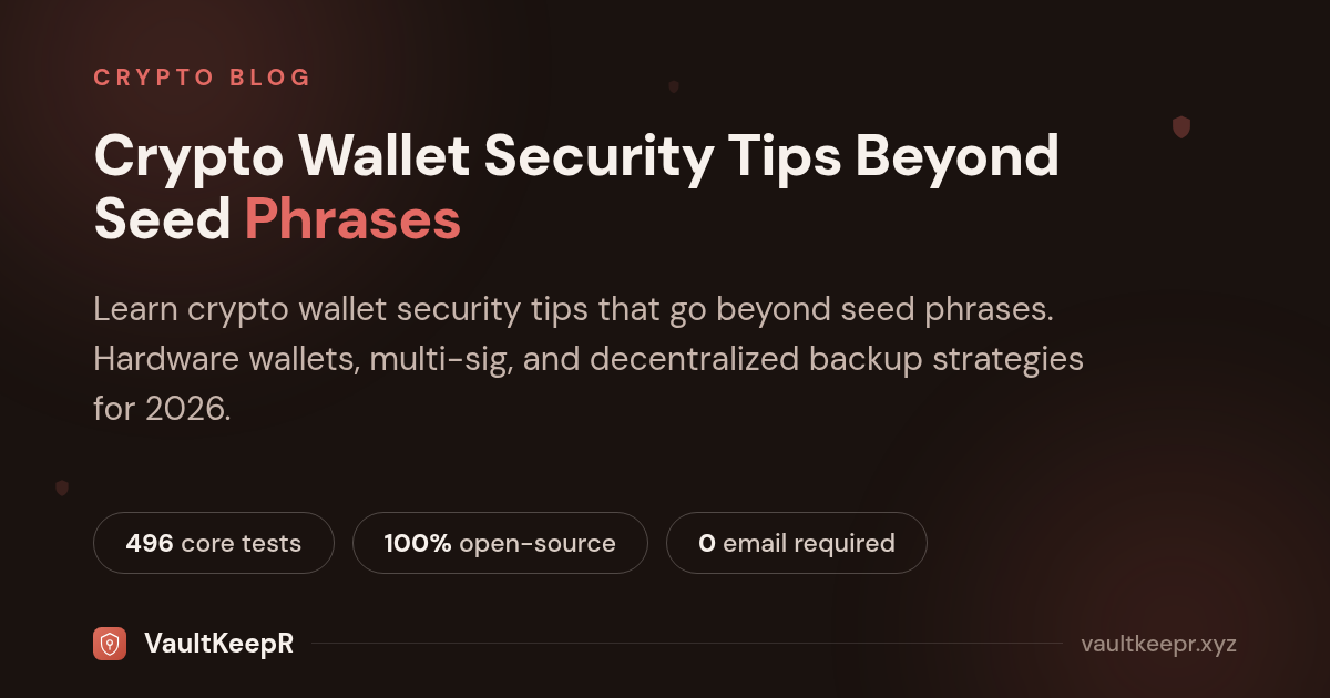 Crypto Wallet Security Tips Beyond Seed Phrases