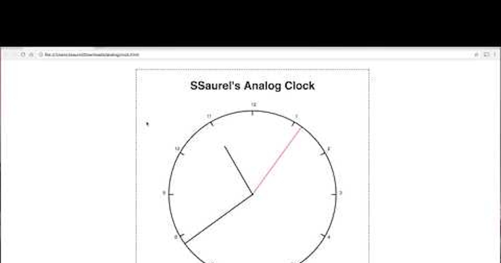 Create an Analog Clock in Canvas with HTML5 and Javascript