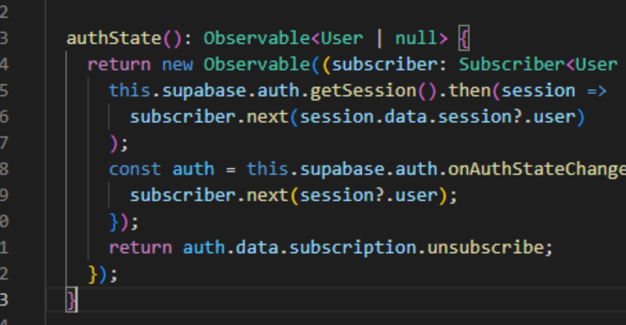 Observing Supabase Auth State Changes
