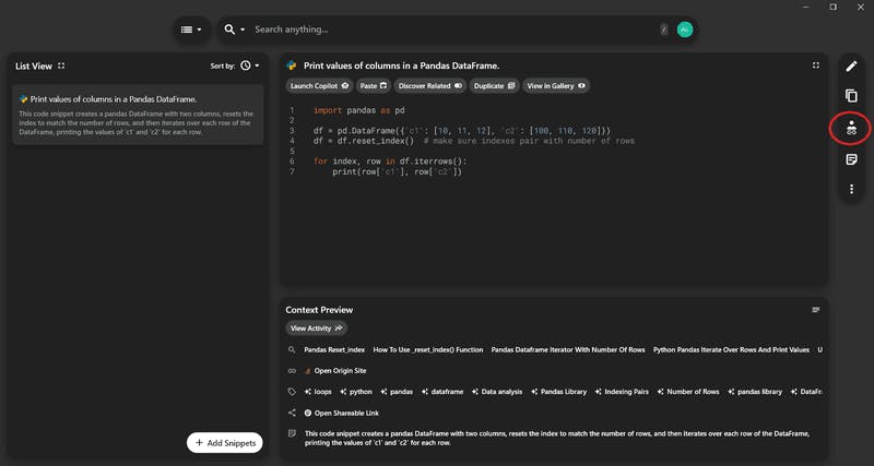 Sharing a code snippet with Pieces.