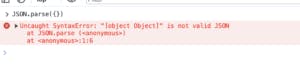 JSON.parse "[object Object]" is not valid JSON