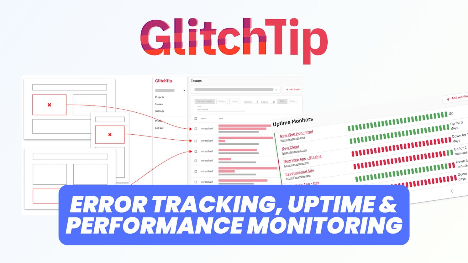 GlitchTip: Free open-source error tracking, uptime and performance monitoring