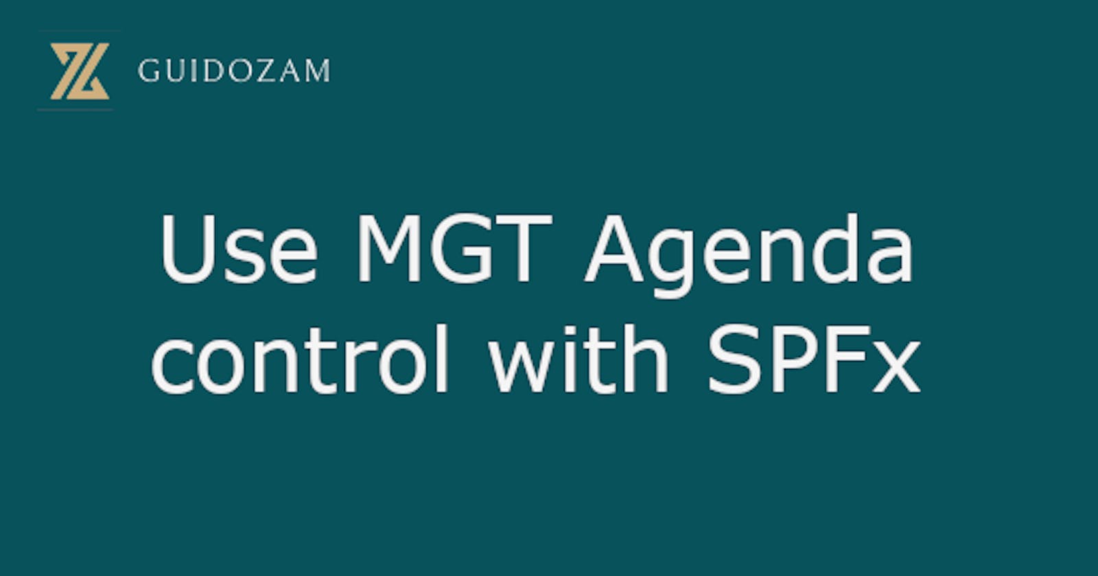 Use MGT Agenda control with SPFx