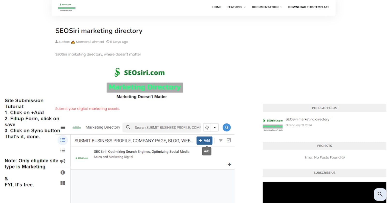 Marketing Directory App, Privacy Policy