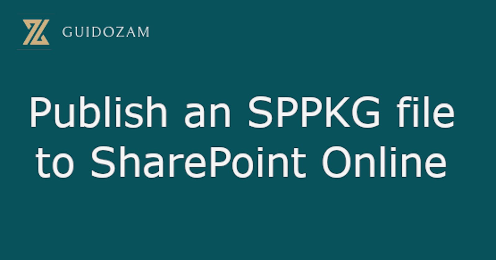 Publish an SPPKG file to SharePoint Online