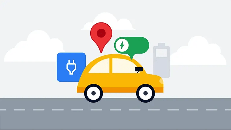 Google Haritalar’la elektrikli araç maceralarınızı güçlendirmenin yeni yolları. İster araba kullanmayı planlıyor olun ister yolda olun, şarj istasyonları hakkında bilgi bulmayı kolaylaştırıyoruz. - Google Blog