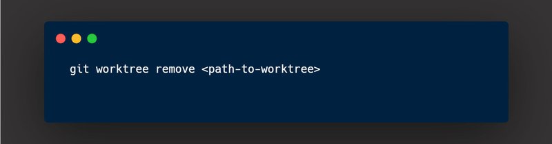 git worktree remove <path-to-worktree>.