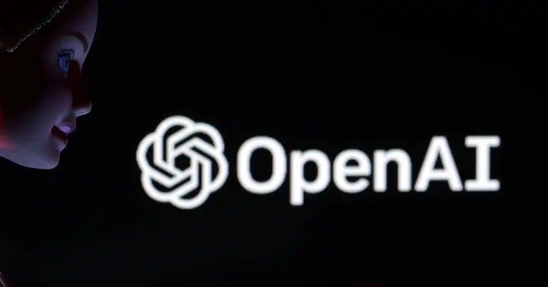 İllüstrasyon OpenAI logosu - 31 Mart 2023. Dado Ruvic